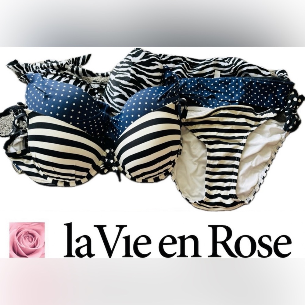 Small La vie en Rose Bikini Tops and Bottoms